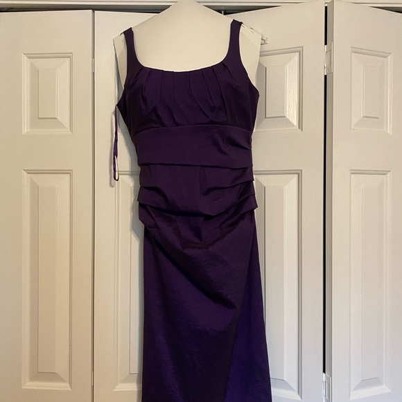 Purple Fitted Cocktail Dress - Picture 1 of 4